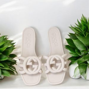 GUCCI-rubber flats 