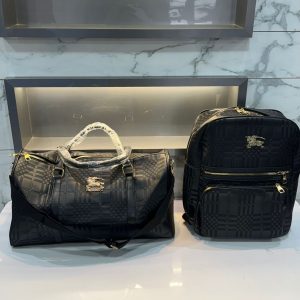 Burberryy Monogram Unisex Premium Travel Duffle Bag And Bagpack
