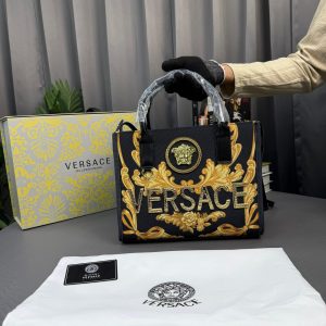 VERSACES LA MEDUSA CANVAS TOTE BAG