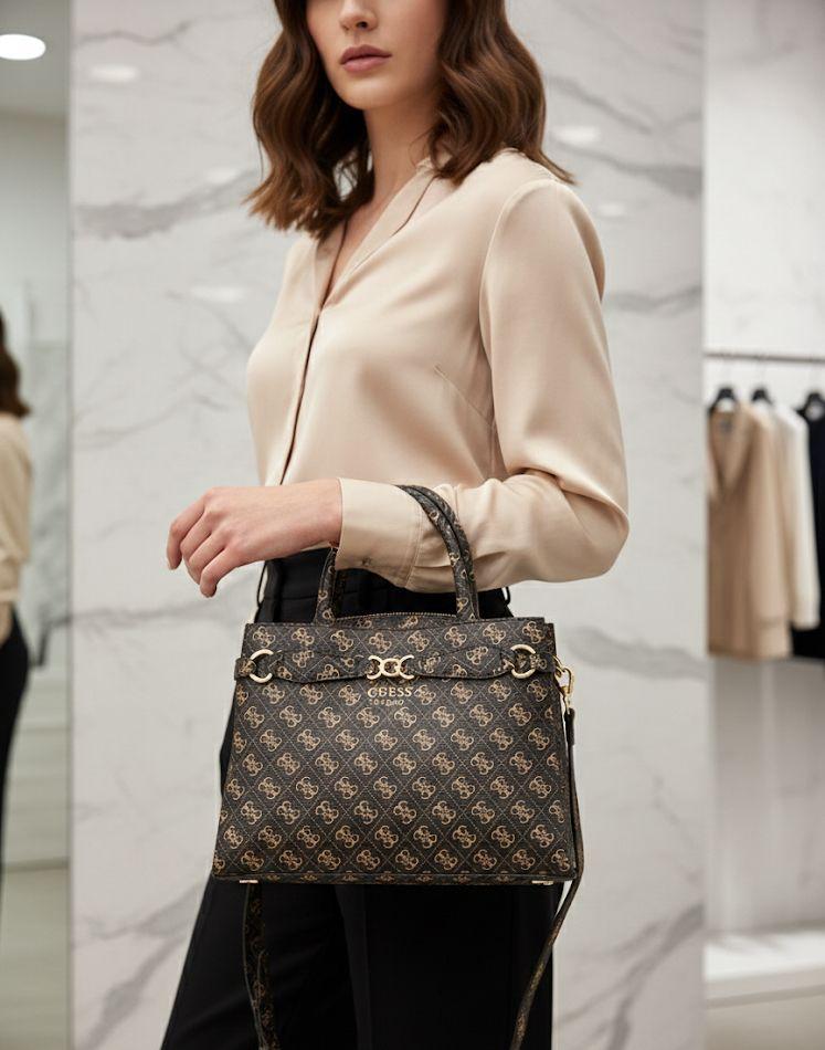 Latest Guesse π» Lorelei Girlfriend Satchel Bag In Polyurethane Material - Image 2