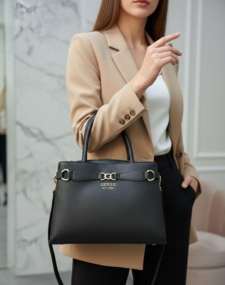 Latest Guesse π» Lorelei Girlfriend Satchel Bag In Polyurethane Material - Image 5