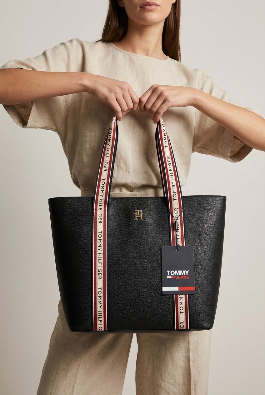 Tommye Hilfigere PU Structured Tote Bag - Image 2