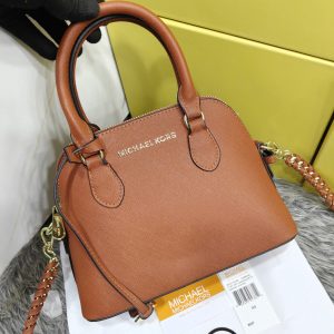 MICHAELE KORSE  VERONICA EXTRA-SMALL SAFFIANO LEATHER CROSSBODY BAG
