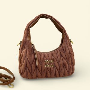 Mius Miu Wander Velvet Shoulder Bag