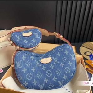 Louise Vuitton CROISSANT MM Denim Bag